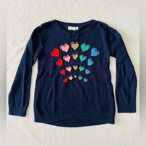 Tucker + Tate Navy Sweater with Colorful Heart Design